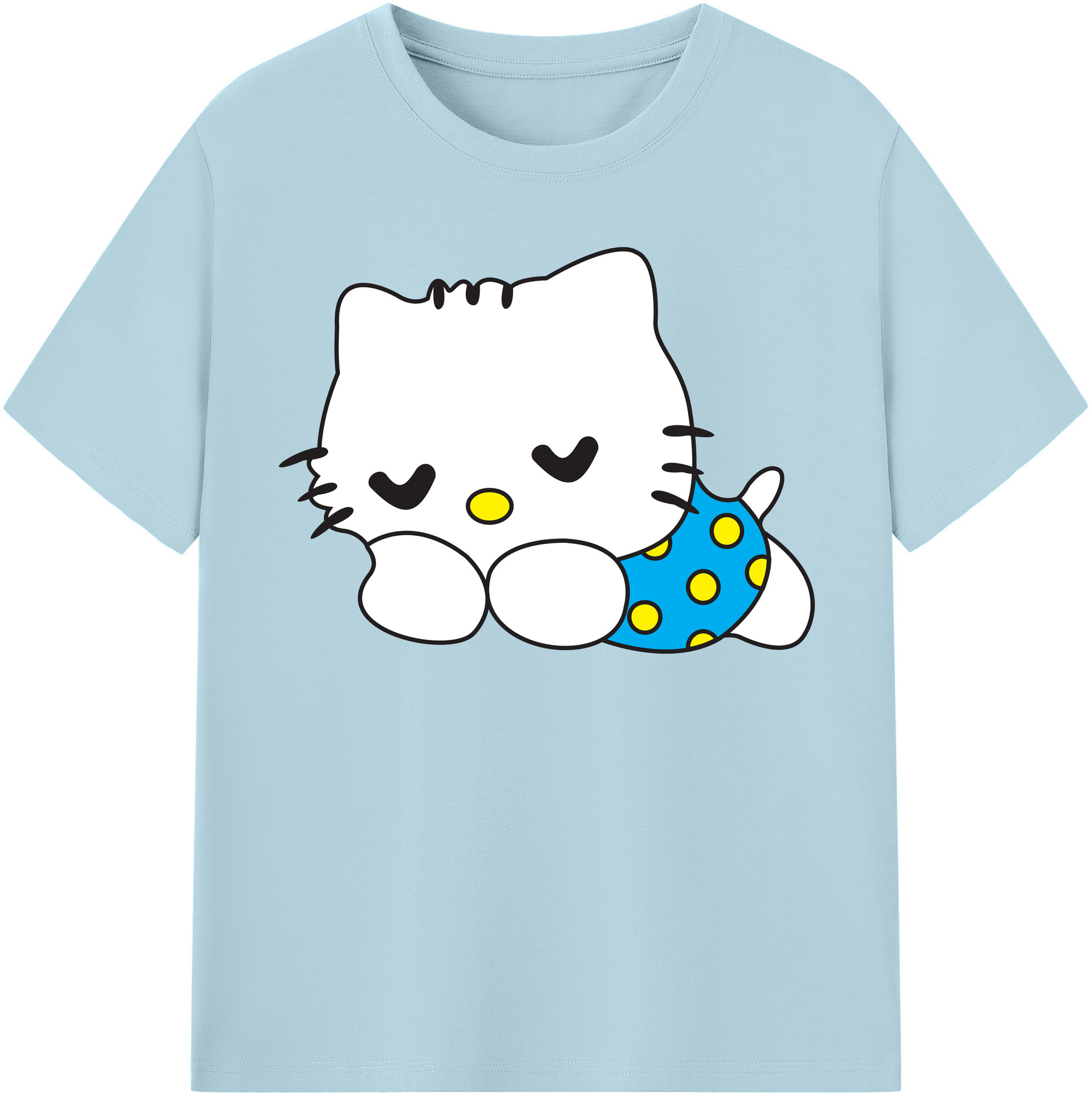 （画像用） Hello Kitty ハローキティ 綿100％半袖Tシャツ（フロントプリント）